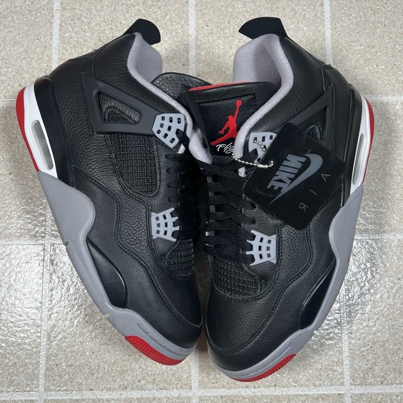 Air Jordan 4 Retro Bred Reimagined Size 10 FV5029-006 Black Red White - Picture 1 of 8